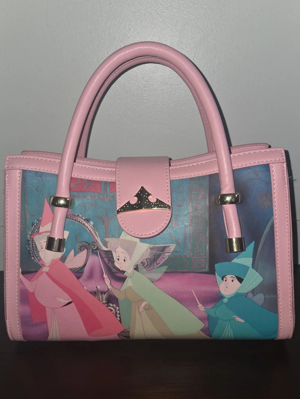 Loungefly Pink Illustrated Satchel Sleeping Beauty